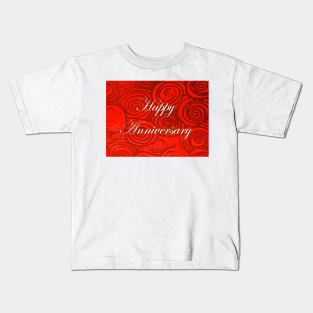 Anniversary Swirls Red Kids T-Shirt